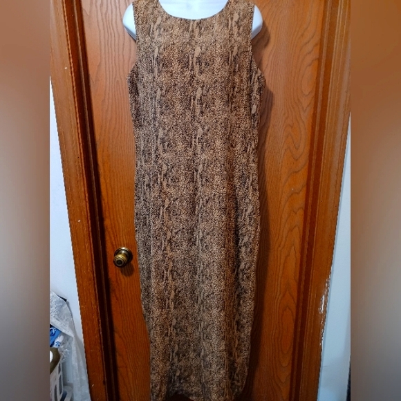 Like new SPENSER JEREMY silk animal print sleeveless maxi dress - Picture 1 of 4
